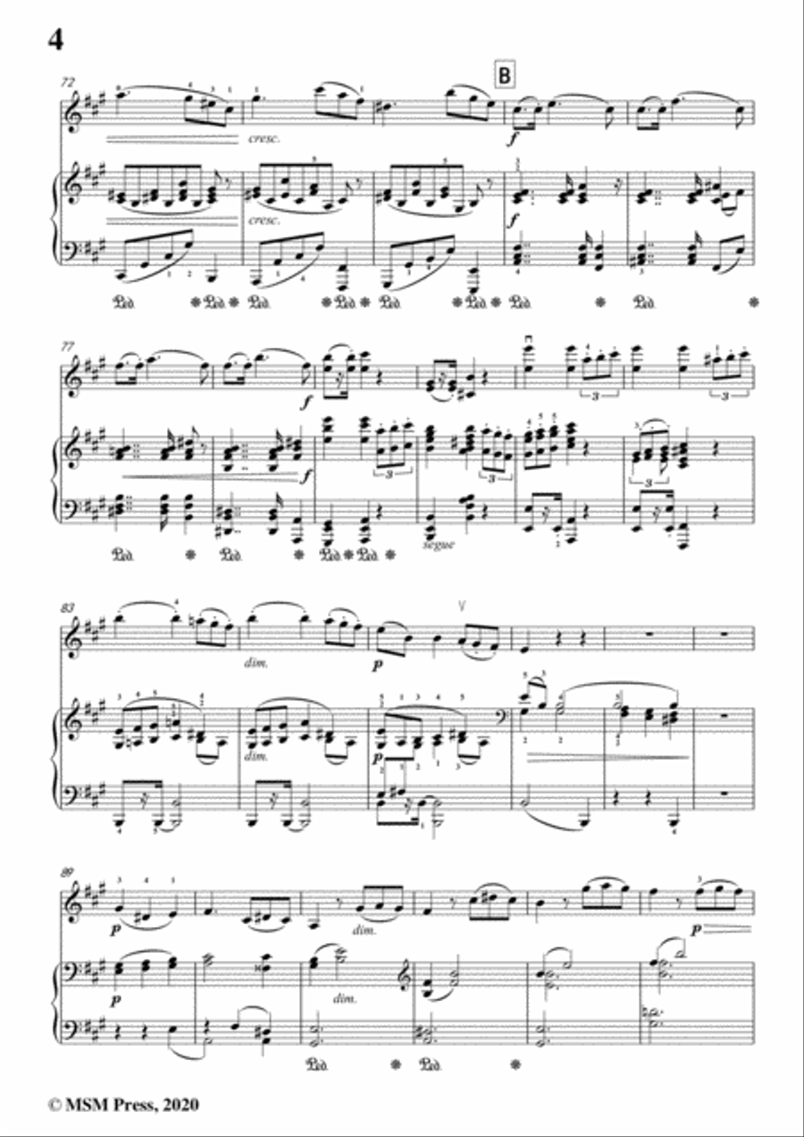 Brahms-Violin Sonata No. 2 in A Major,Op.100,for Violin and Piano Violin Solo scores gallery preview page 6