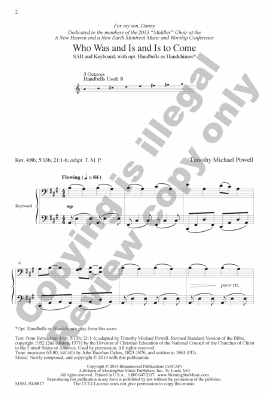Who Was and Is and Is to Come 3-Part scores gallery preview page 2