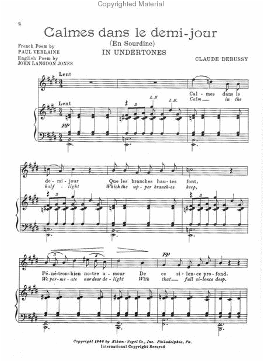Calmes dans le Demi-jour Chamber Music scores gallery preview page 2