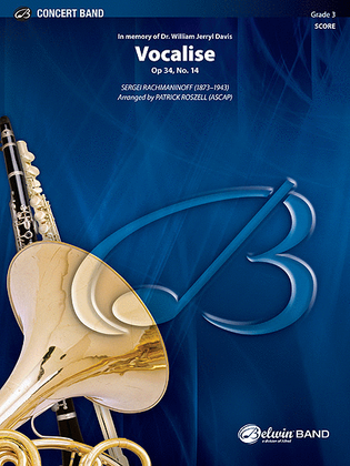 Book cover for Vocalise, Opus 34, No. 14