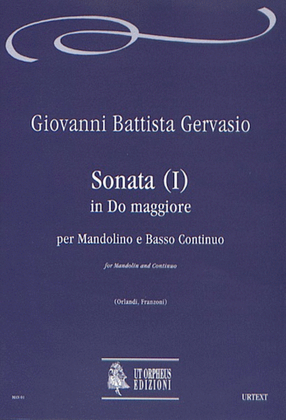 Book cover for Sonata (I) in C Major for Mandolin and Continuo