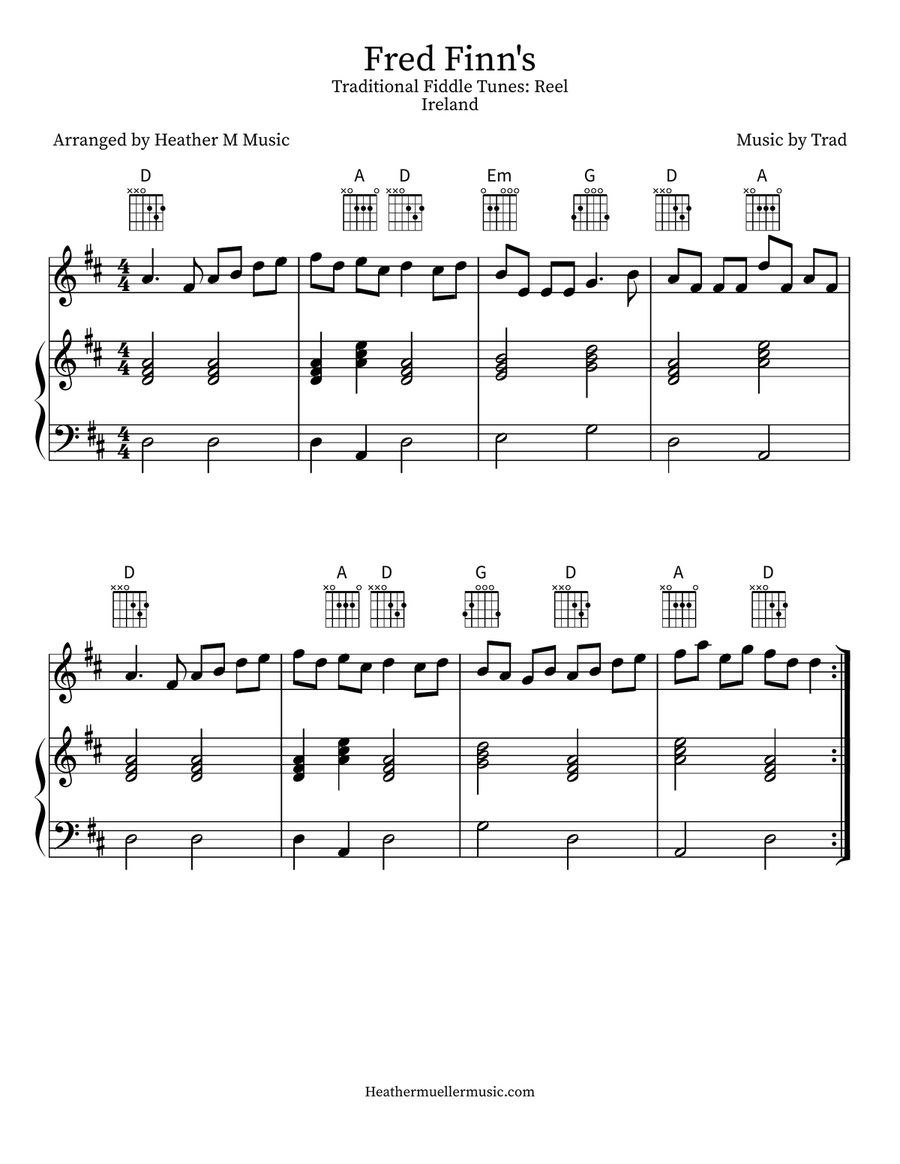 Fred Finn's Violin Solo scores gallery preview page 1