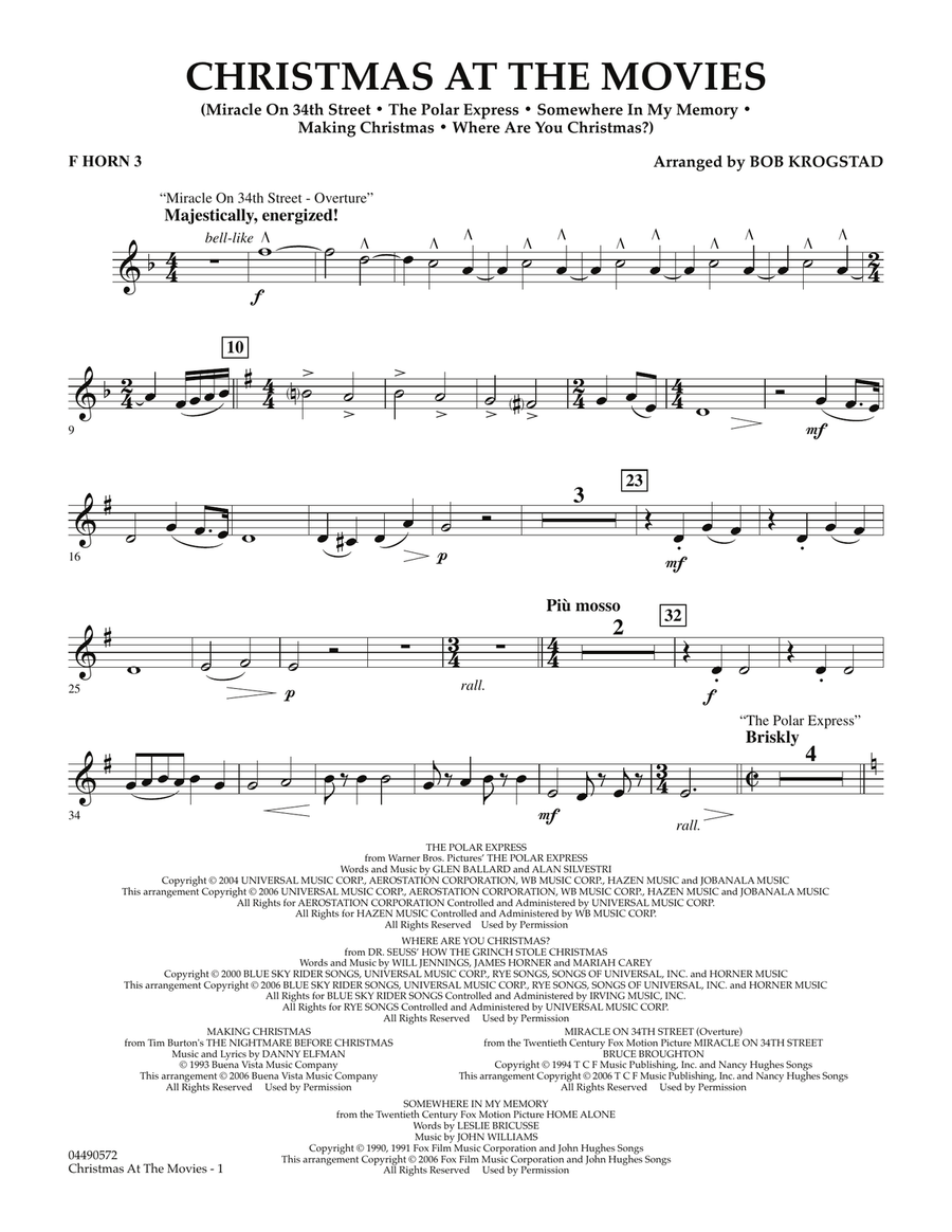 Christmas At The Movies - F Horn 3