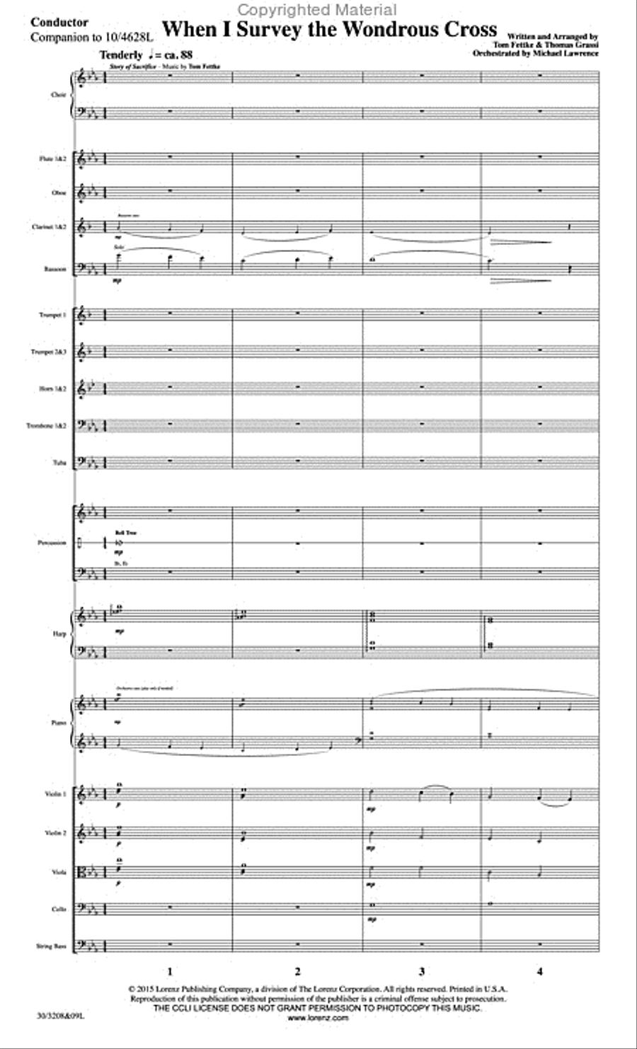 When I Survey the Wondrous Cross - Orchestral Score and Parts Choir scores gallery preview page 2