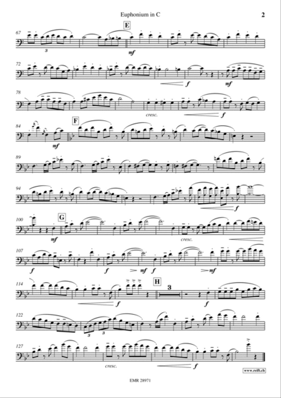 Peacherine Rag Euphonium scores gallery preview page 5