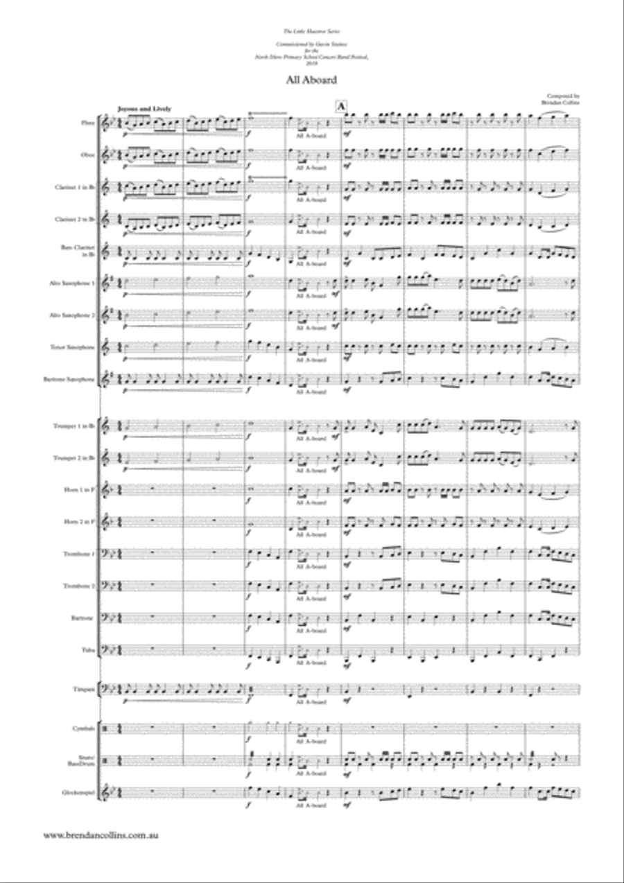 All Aboard Concert Band scores gallery preview page 1