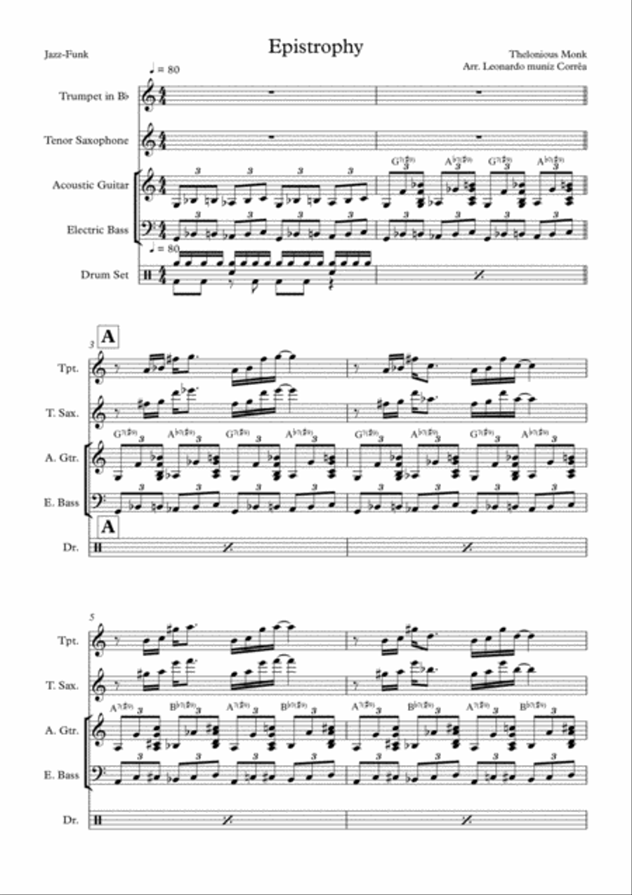Epistrophy Small Ensemble scores gallery preview page 1
