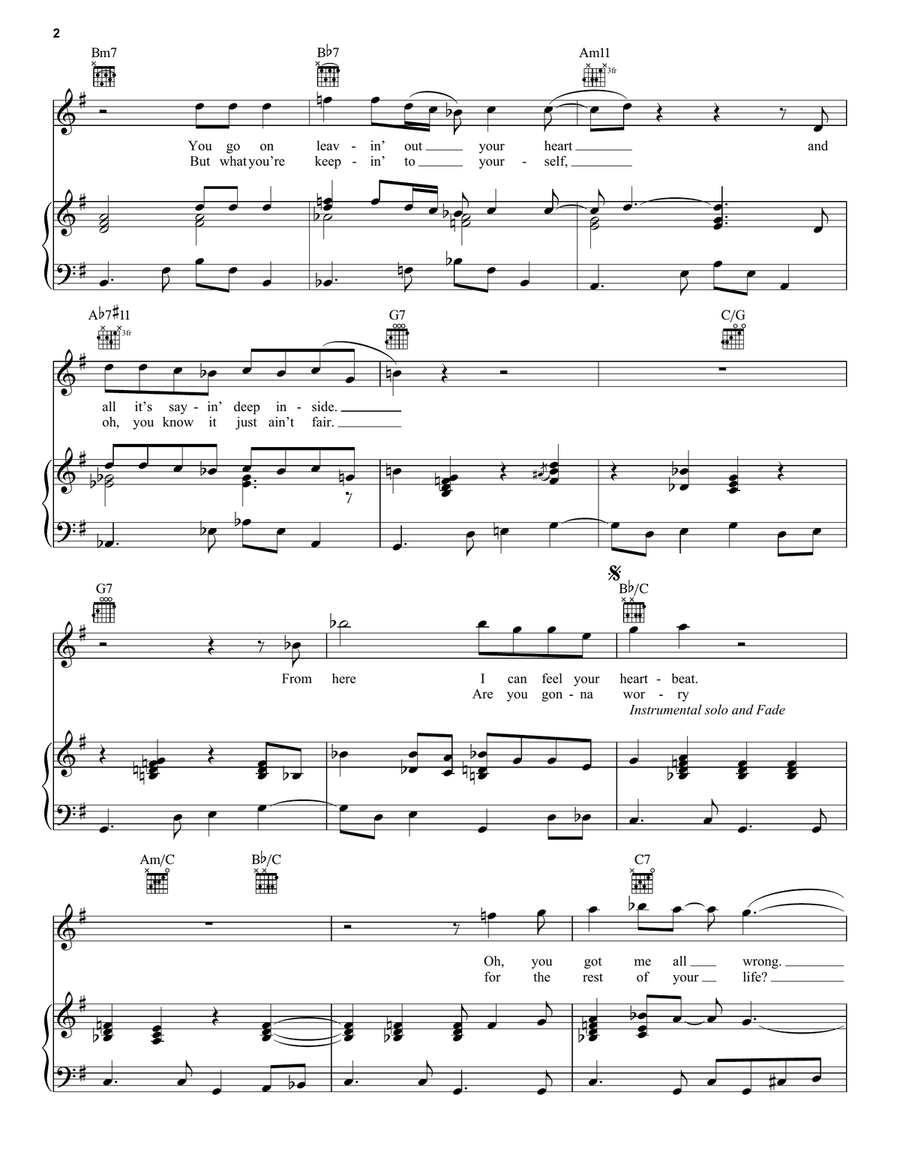 It Keeps You Runnin' Piano, Vocal, Guitar scores gallery preview page 2
