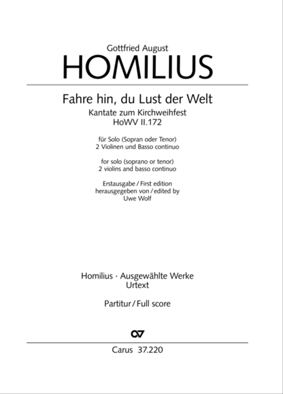 Fahre hin, du Lust der Welt Tenor Voice scores gallery preview page 3