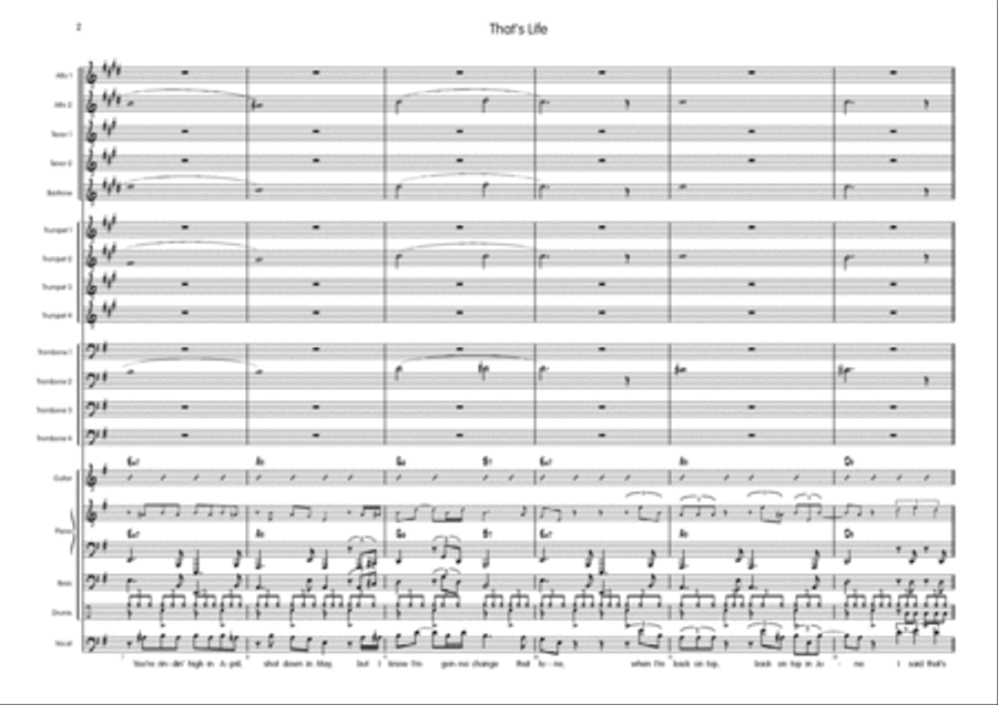 That's Life That's Life Big Band scores gallery preview page 3