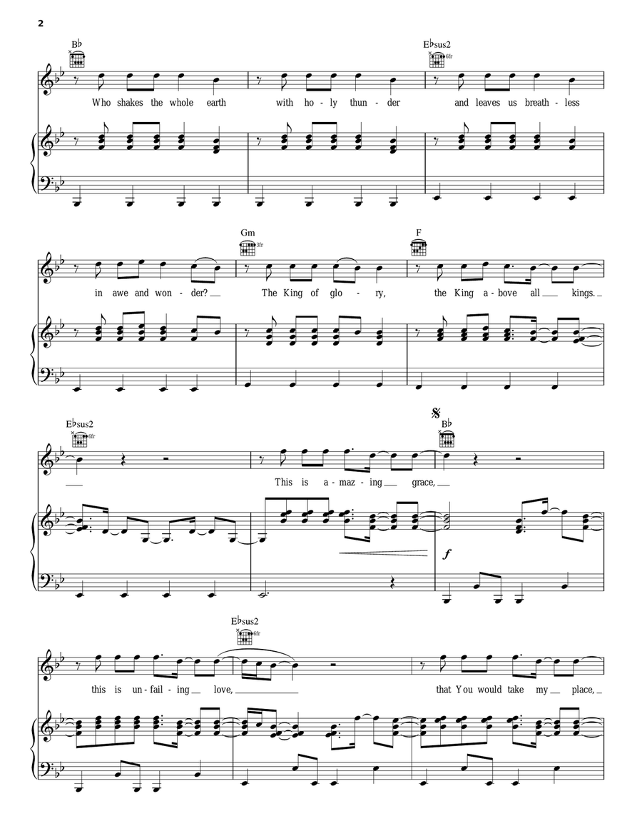 This Is Amazing Grace Piano, Vocal, Guitar scores gallery preview page 2