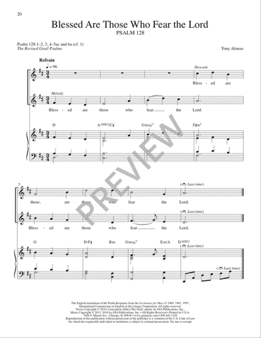 Seven Wedding Psalms Piano Accompaniment scores gallery preview page 20