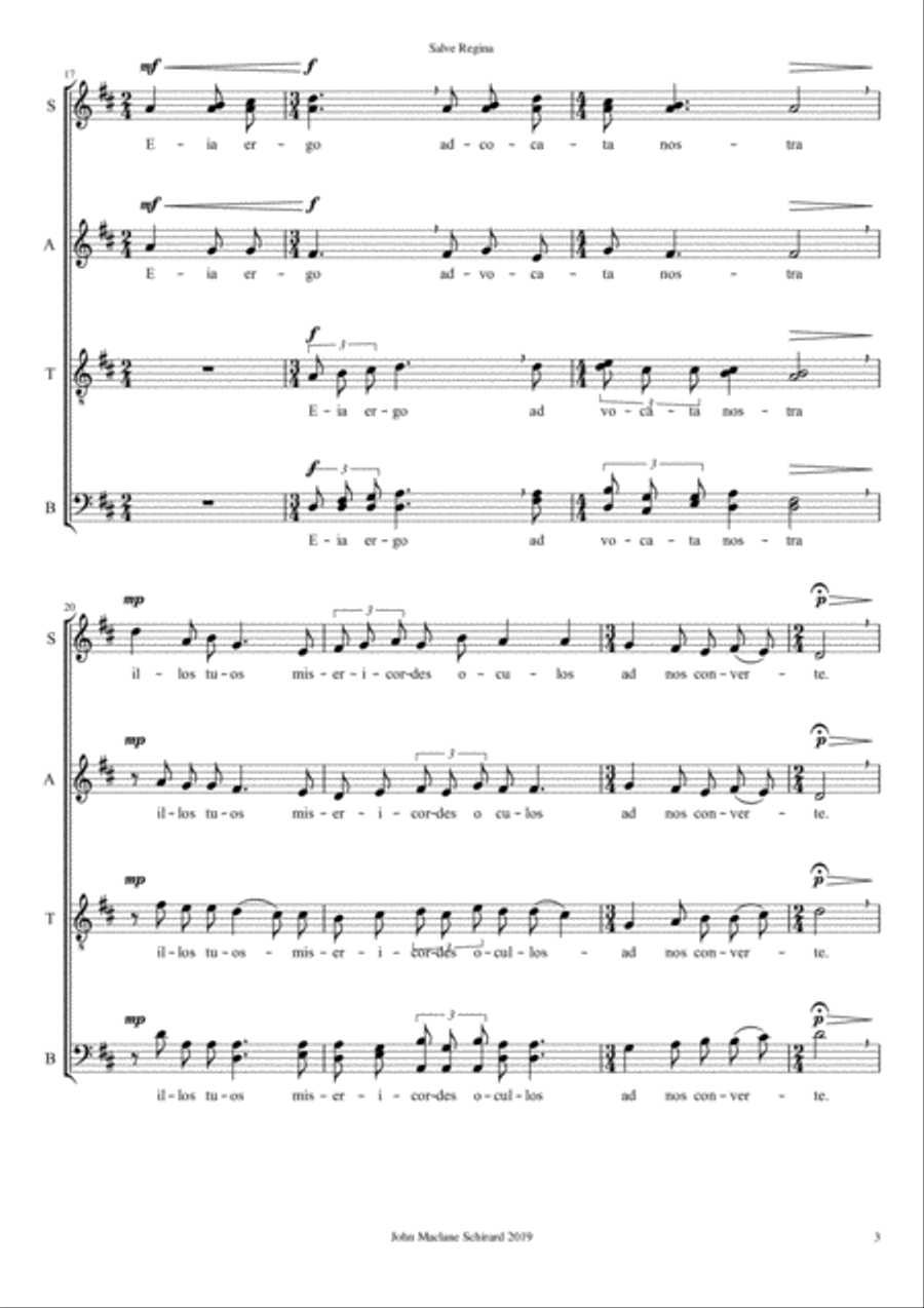 Salve Regina 4-Part scores gallery preview page 3