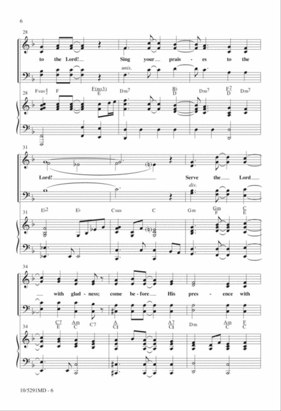 Come Before Him with Singing 4-Part scores gallery preview page 5