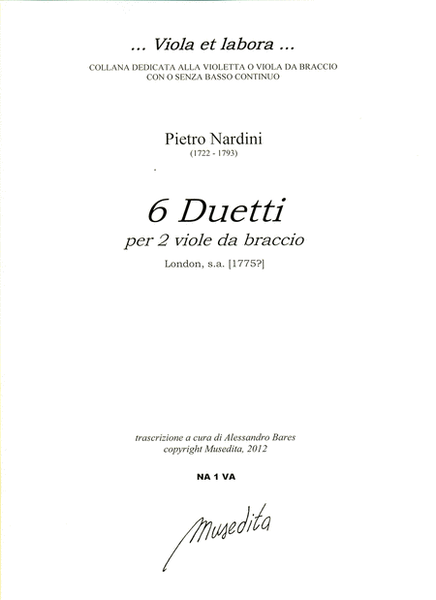 6 Duetti (London, [1775])