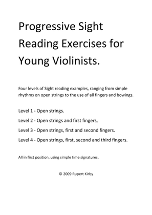 Simple Violin Sight Reading Examples