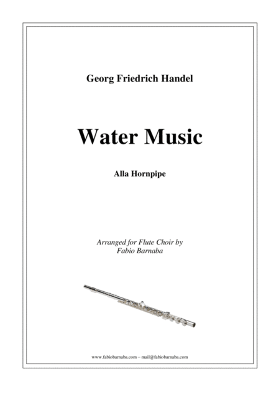 Water Music - Alla Hornpipe - for Flute Choir Flute Choir scores gallery preview page 1
