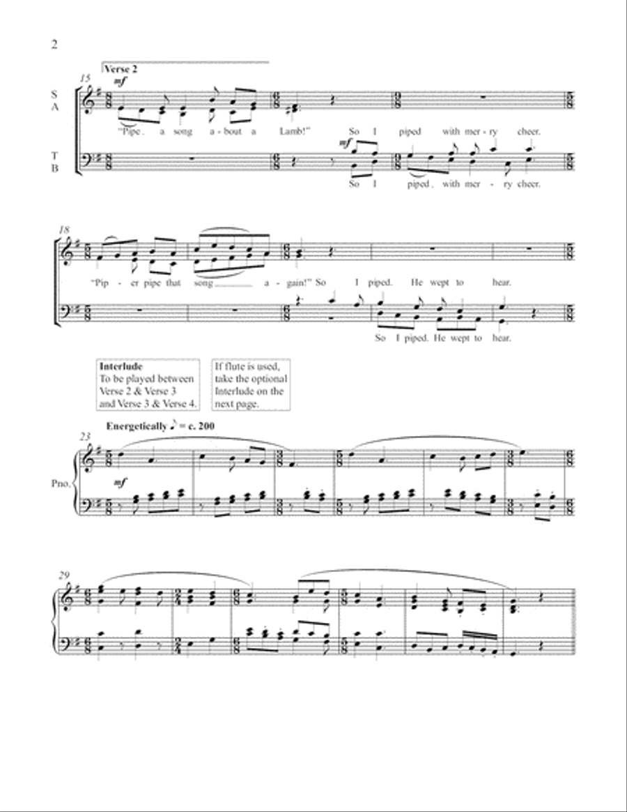 Songs of Innocence 4-Part scores gallery preview page 3