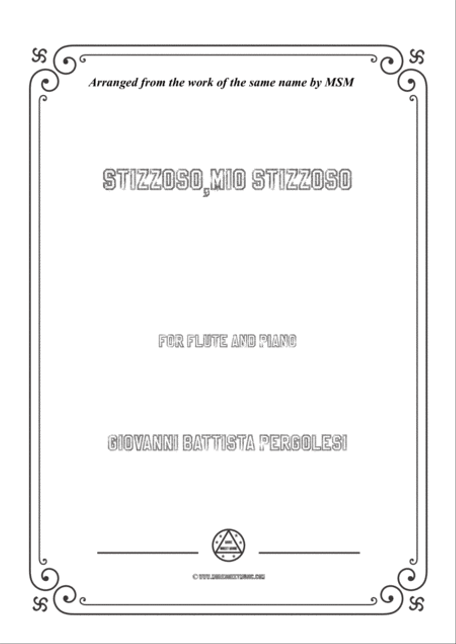 Pergolesi-Stizzoso,mio stizzoso,for Flute and Piano Flute Solo scores gallery preview page 1