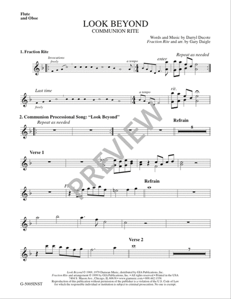 Look Beyond - Instrument edition Flute scores gallery preview page 2