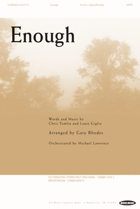 Book cover for Enough - CD ChoralTrax