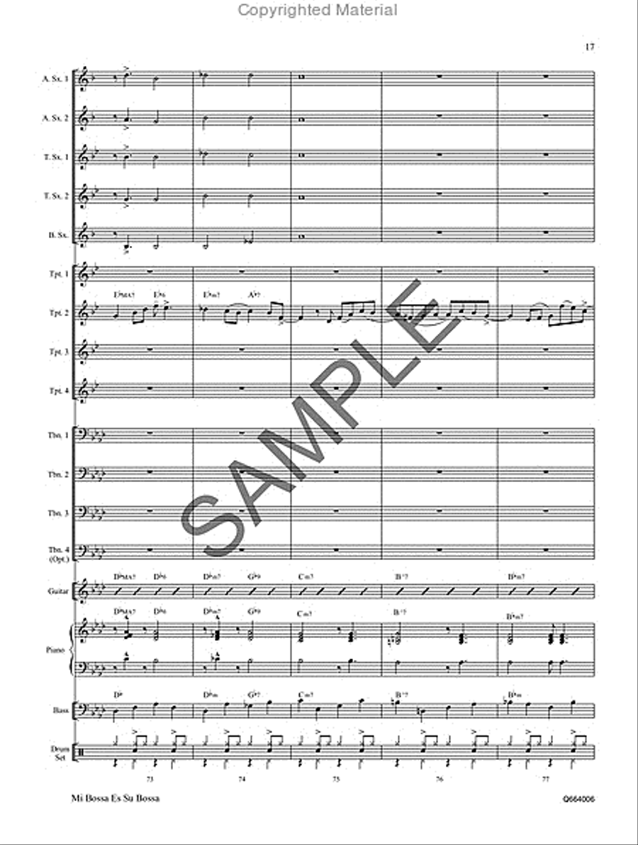 Mi Bossa Es Su Bossa Jazz Ensemble scores gallery preview page 18
