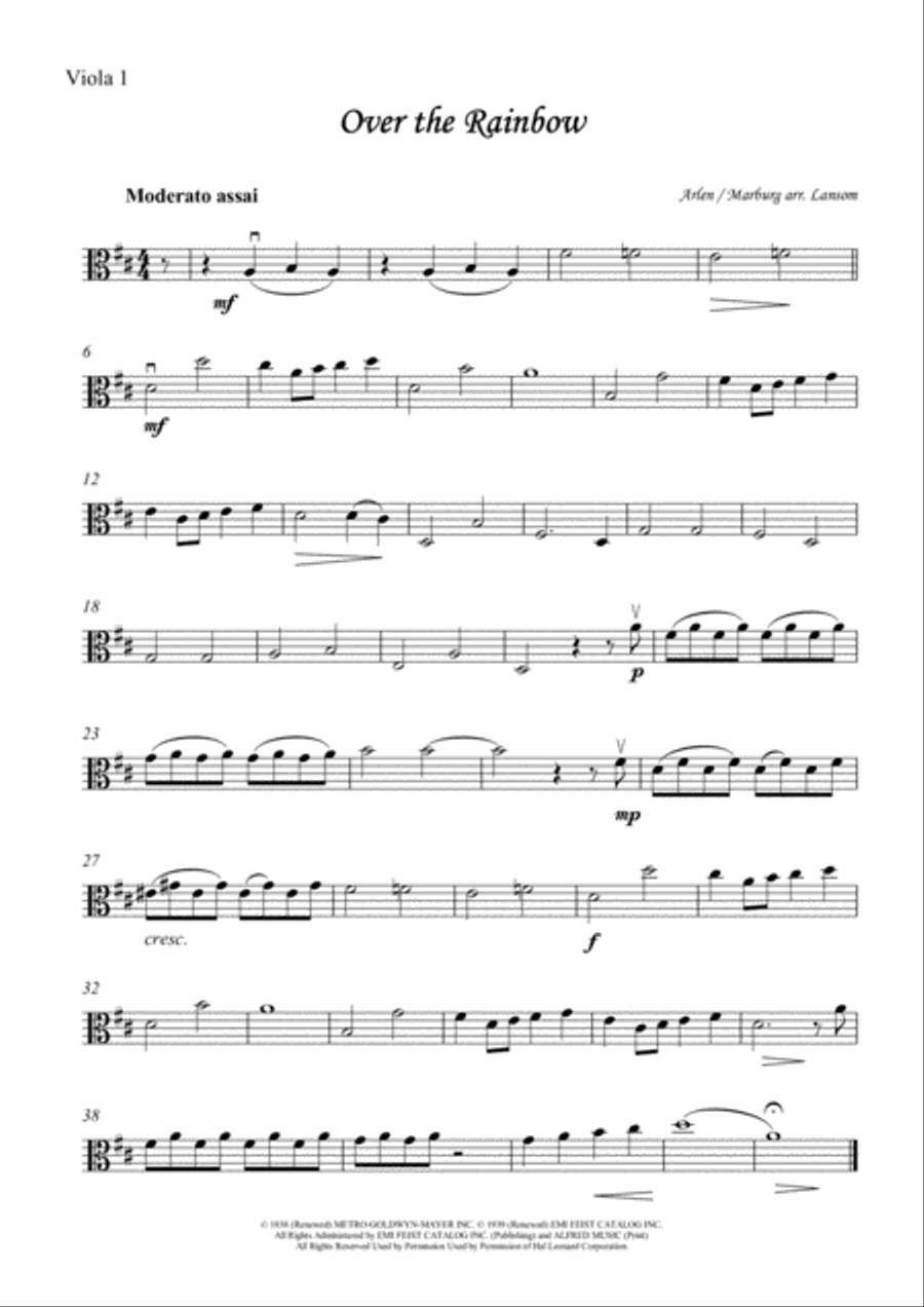 Over The Rainbow (from The Wizard Of Oz) Small Ensemble scores gallery preview page 3