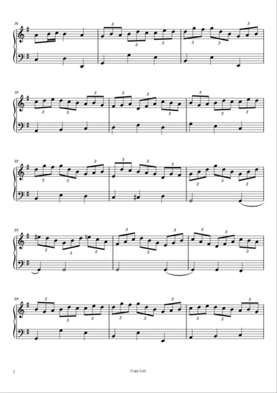 J.S Bach - Jesus Alegria dos Homens - For Easy Piano Easy Piano scores gallery preview page 2