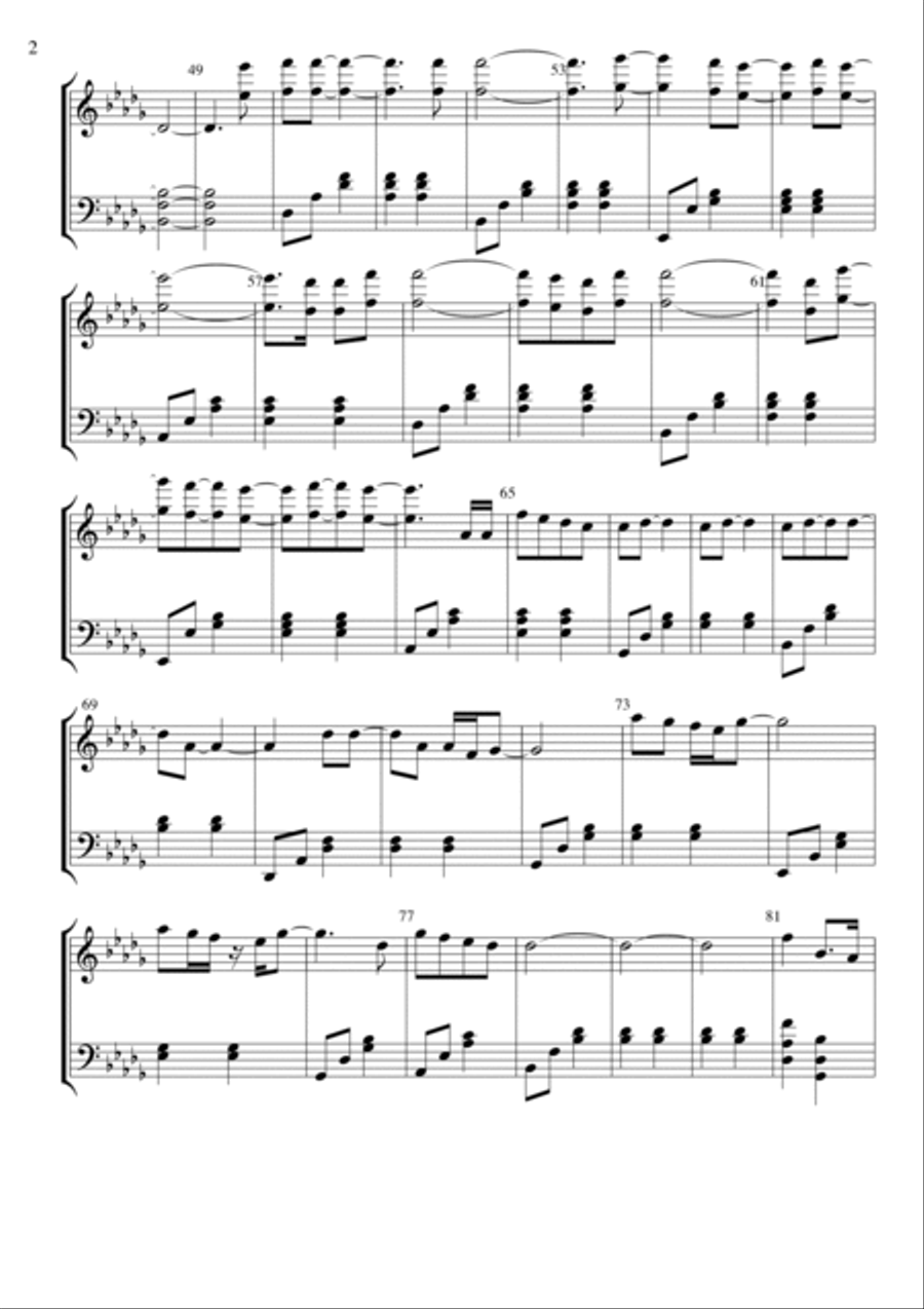 Jealous Piano Solo scores gallery preview page 2
