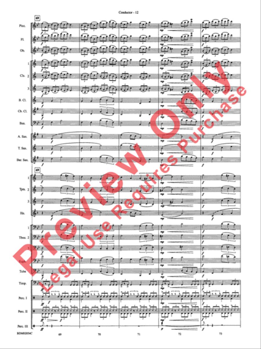Celtic Carol Concert Band scores gallery preview page 15