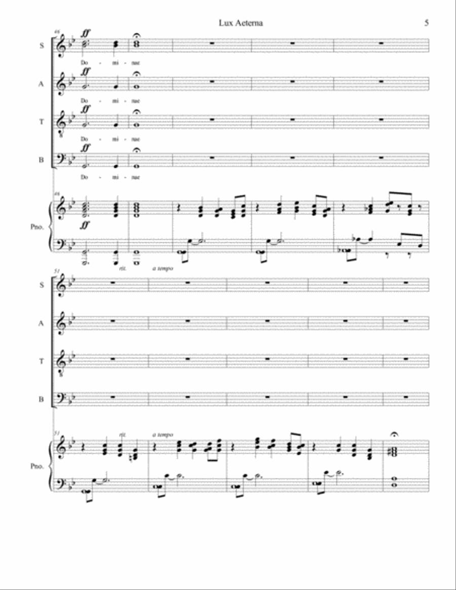 Lux Aeterna Lux Aeterna 4-Part scores gallery preview page 5