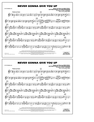 Book cover for Never Gonna Give You Up - Bb Tenor Sax