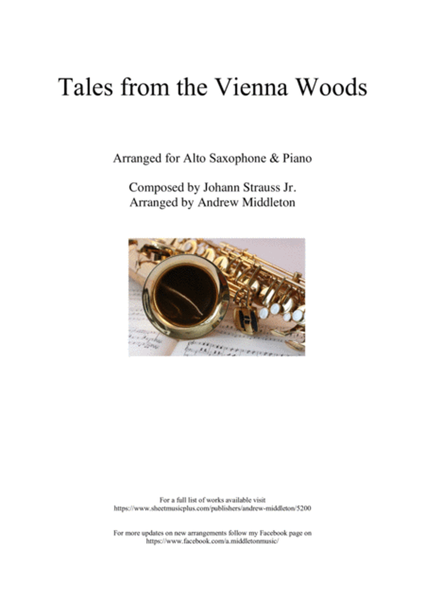 Tales from the Vienna Woods arranged for Alto Saxophone and Piano image number null
