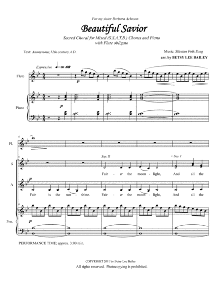 Beautiful Savior 4-Part scores gallery preview page 2
