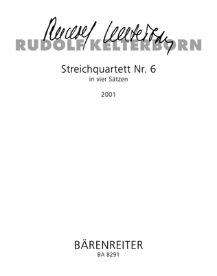 Book cover for String Quartet No. 6