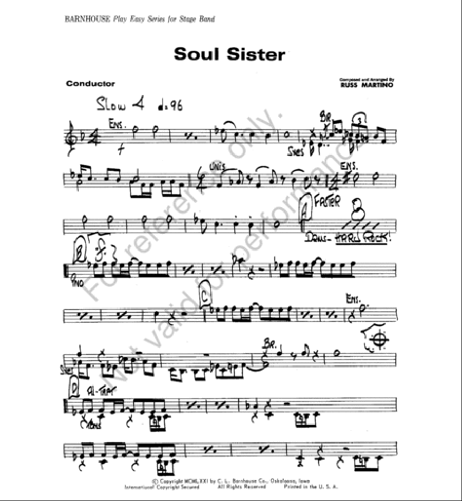 Soul Sister Soul Sister Jazz Ensemble scores gallery preview page 2
