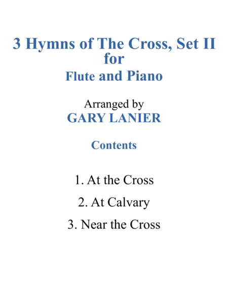 Gary Lanier: 3 HYMNS of THE CROSS, Set II (Duets for Fute & Piano) image number null
