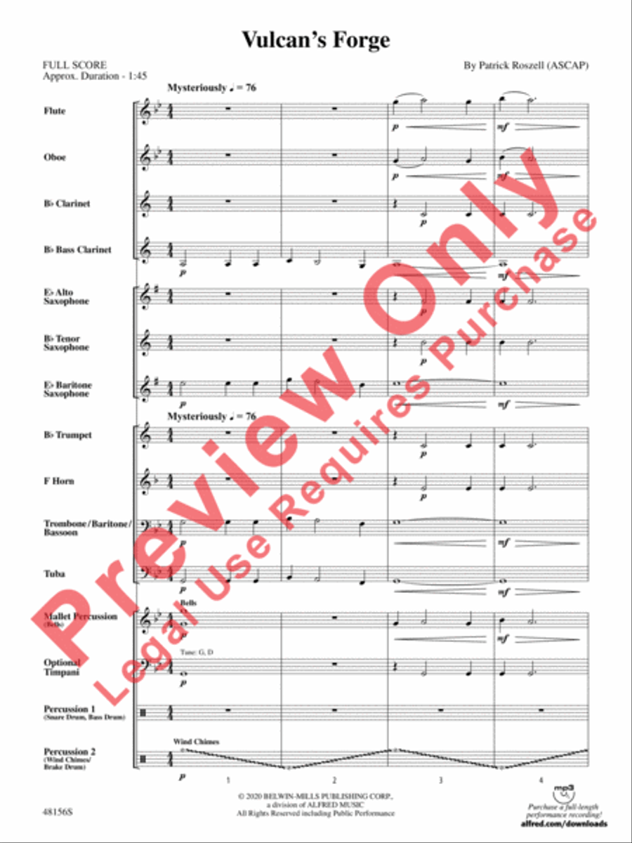 Vulcan's Forge Concert Band scores gallery preview page 4