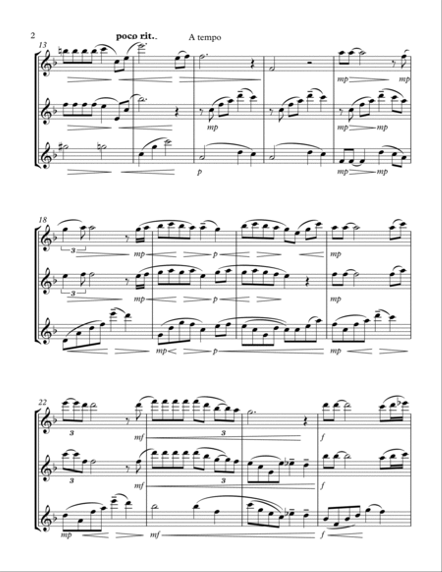 Bohemian Rhapsody Flute Trio scores gallery preview page 3