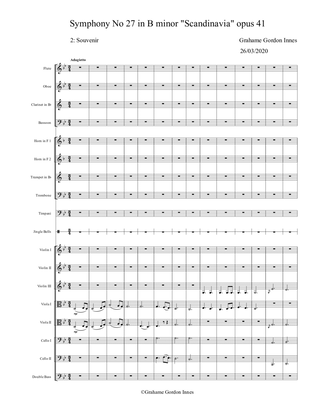 Symphony No 27 in B minor "Scandinavia" Opus 41 - 2nd Movement (2 of 5) - Score Only