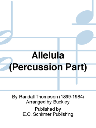 Book cover for Alleluia (Percussion Replacement Part)