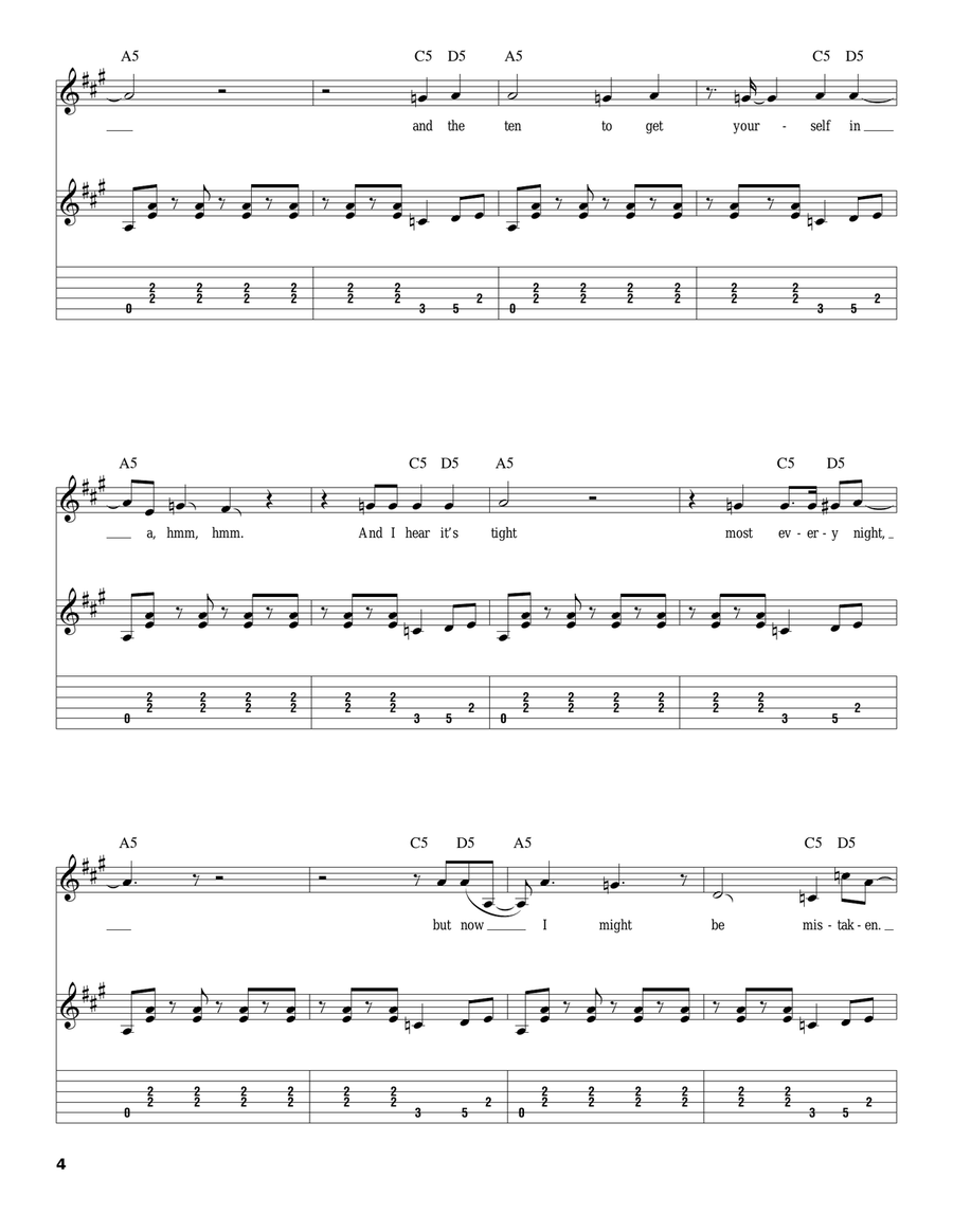 La Grange La Grange Acoustic Guitar scores gallery preview page 4