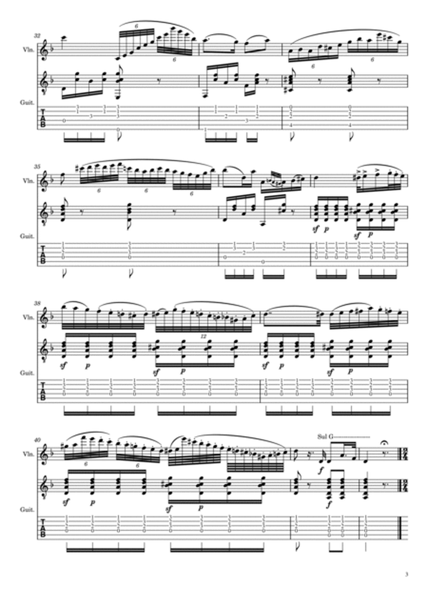 Paganini 6 Sonatas for Violin and Guitar Op.2 No.3