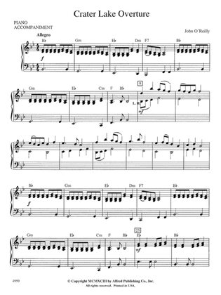 Crater Lake Overture: Piano Accompaniment