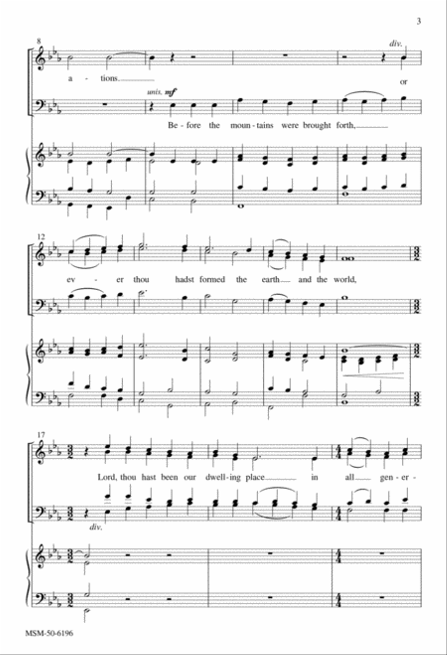 Lord, Thou Hast Been Our Dwelling Place 4-Part scores gallery preview page 2