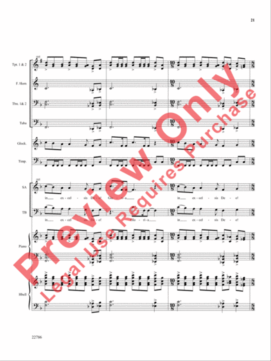 Gloria for Christmas Choir scores gallery preview page 22