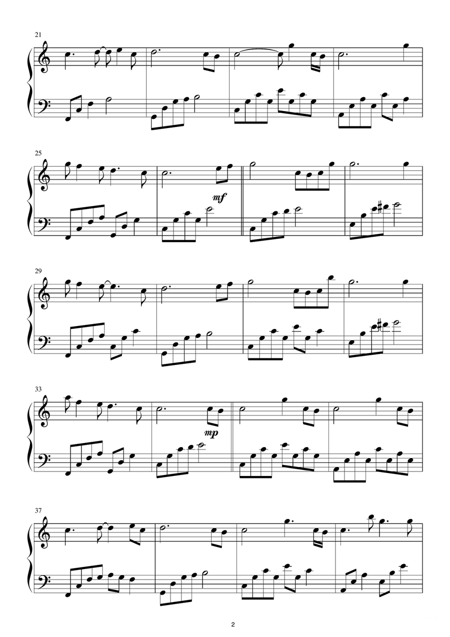 Love Grows Piano Solo scores gallery preview page 2