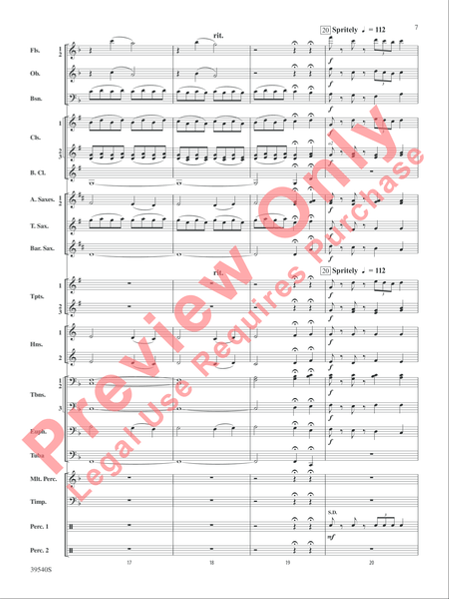 Carols from the British Isles Concert Band scores gallery preview page 8