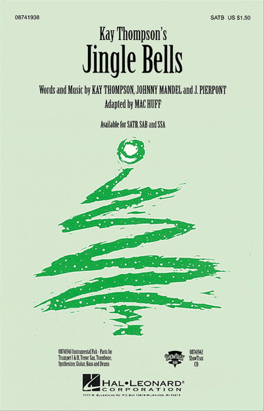 Jingle Bells 4-Part scores gallery preview page 1