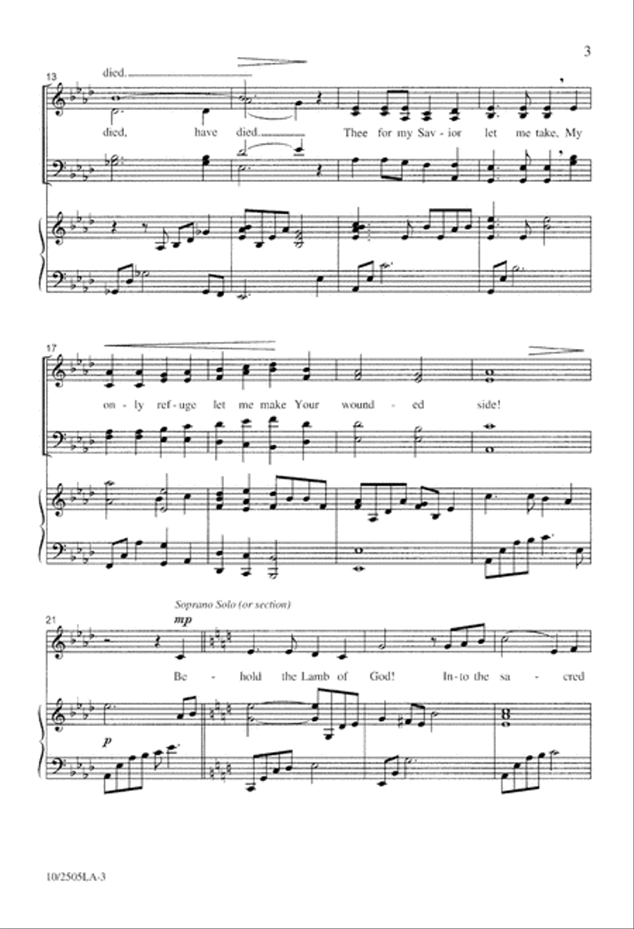 Behold the Lamb of God 4-Part scores gallery preview page 3